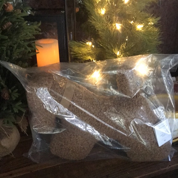 Pottery Barn Cozy Brown Teddy Faux Fur Dog Pillow with Bell Collar 🐕 - Picture 4 of 15